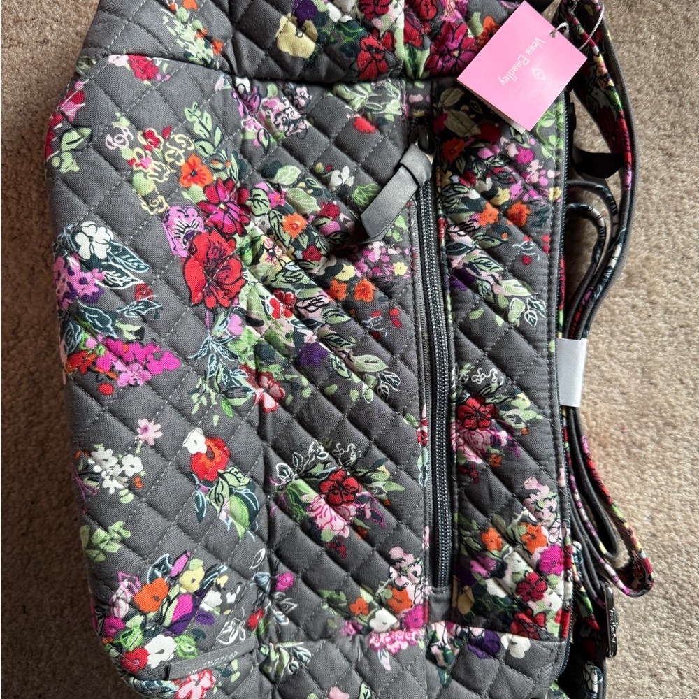 Vera Bradley Gray Floral Quilted Bag